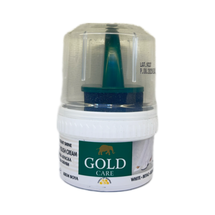 واکس چرم رنگ سفید برند Gold care - فرندز کتونی