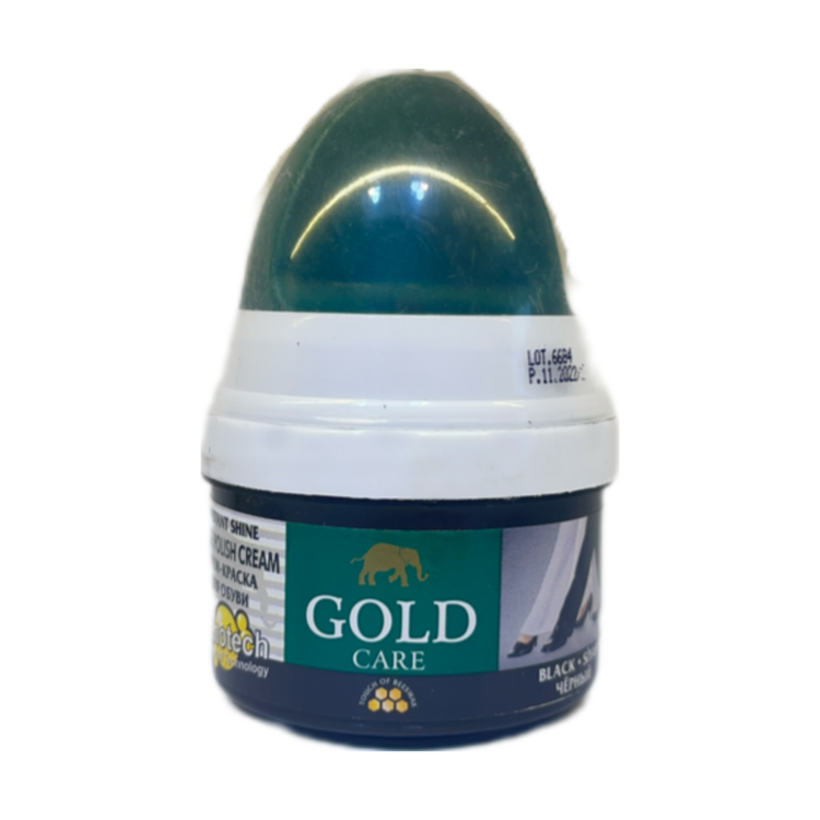 واکس چرم رنگ مشکی برند Gold care - فرندز کتونی